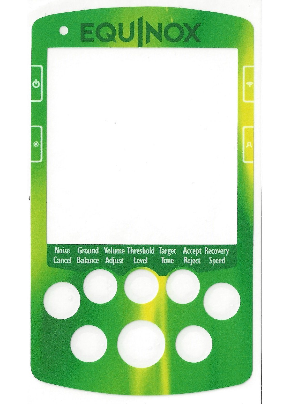 minelab equiox metal detector screen sticker green