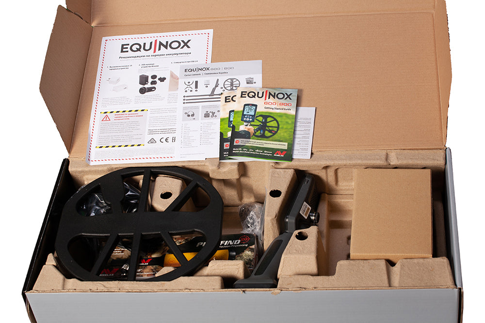Minelab EQUINOX 600 Metal Detector, 6 inch Smart Coil & Free Gear
