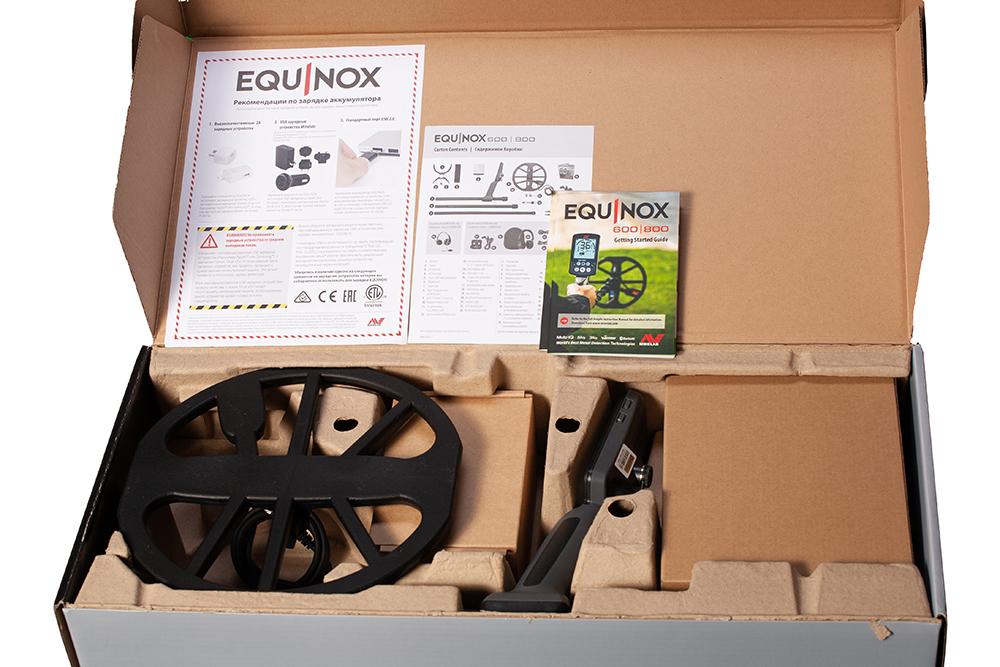 Minelab Equinox 800 Metal Detector in the box