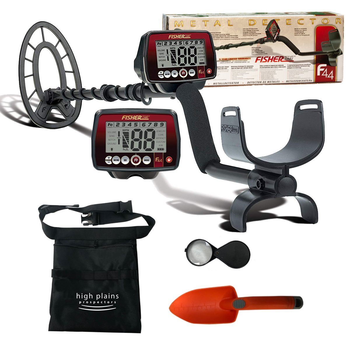 Fisher F44 Weatherproof Metal Detector with Extra Free Gear