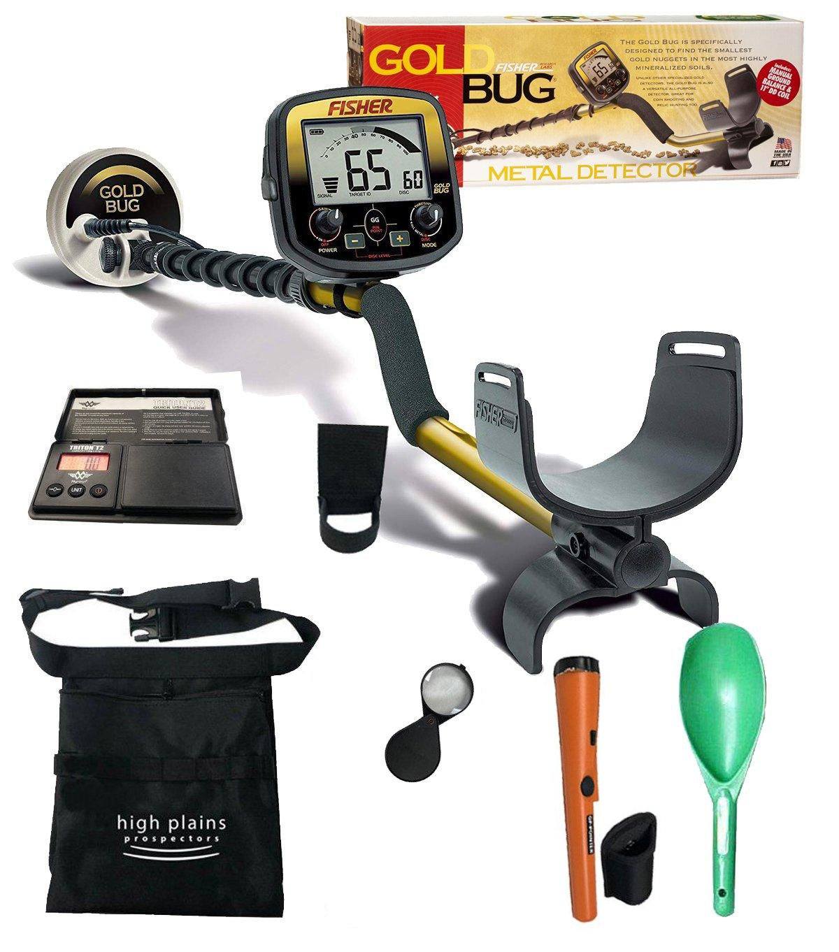 Fisher Gold Bug Metal Detector Bundle with Free GP Pointer Free Gear