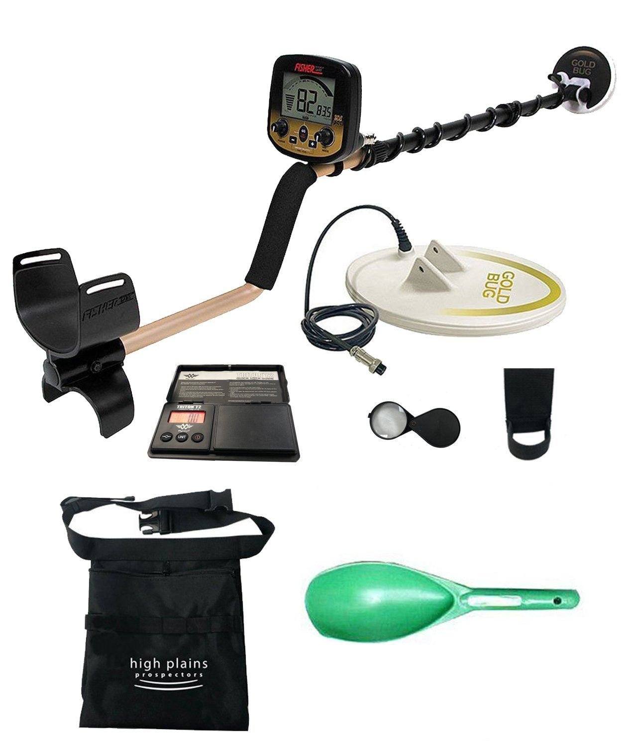 Fisher Gold Bug Pro Combo Metal Detector Bundle, 10 inch Coil with FREE Gear
