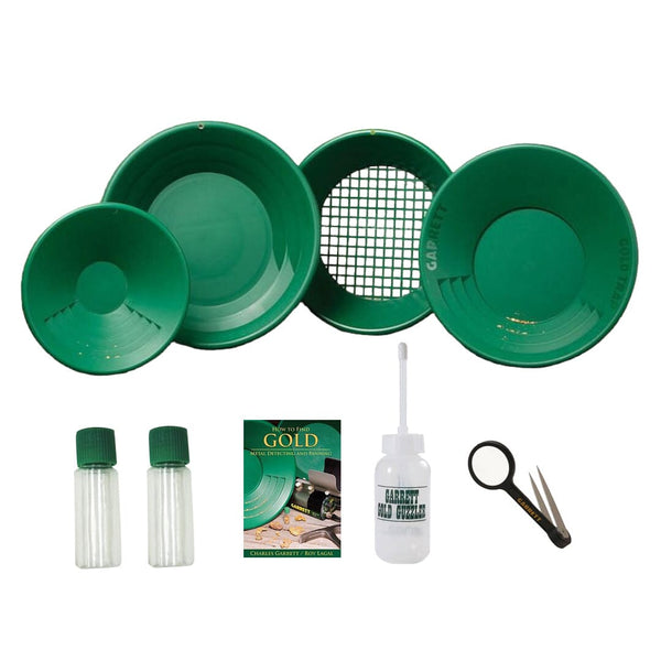 Garrett Deluxe Gold Pan Kit  Gold Panning Starter Kit – High Plains  Prospectors