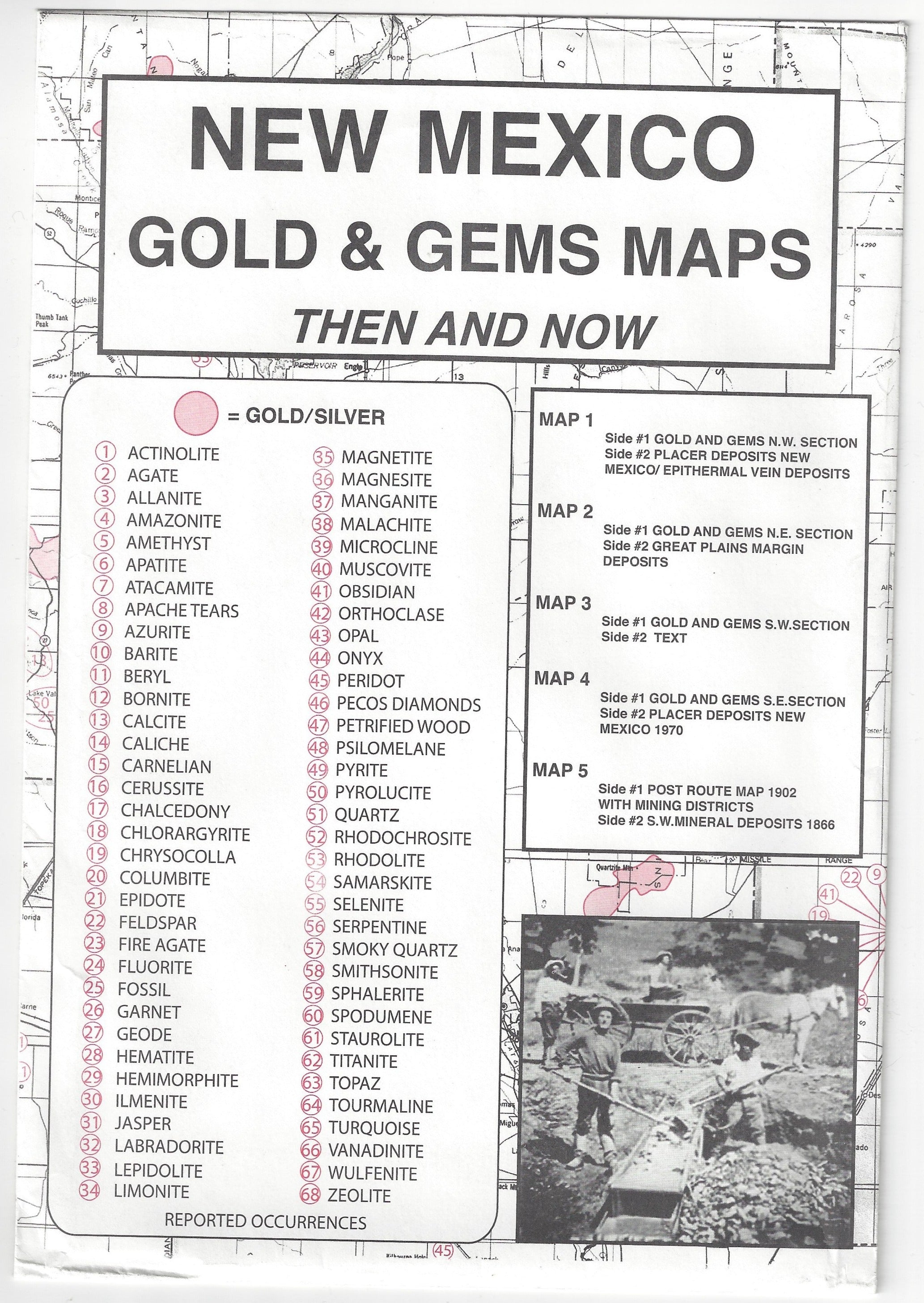 New Mexico Gold & Gems Maps: Then and Now