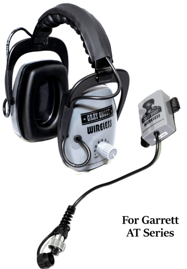 Detector Pro   Gray Ghost Wireless Headphones - Garrett AT Pro