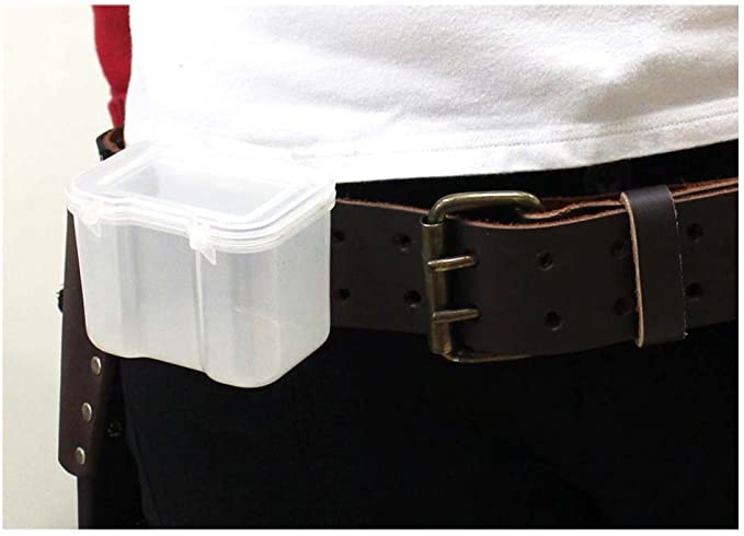Waist Belt Mini Plastic Storage Box - Container With Belt Clip and Closure