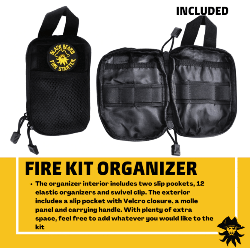 Black beard fire starter fire kit organizer