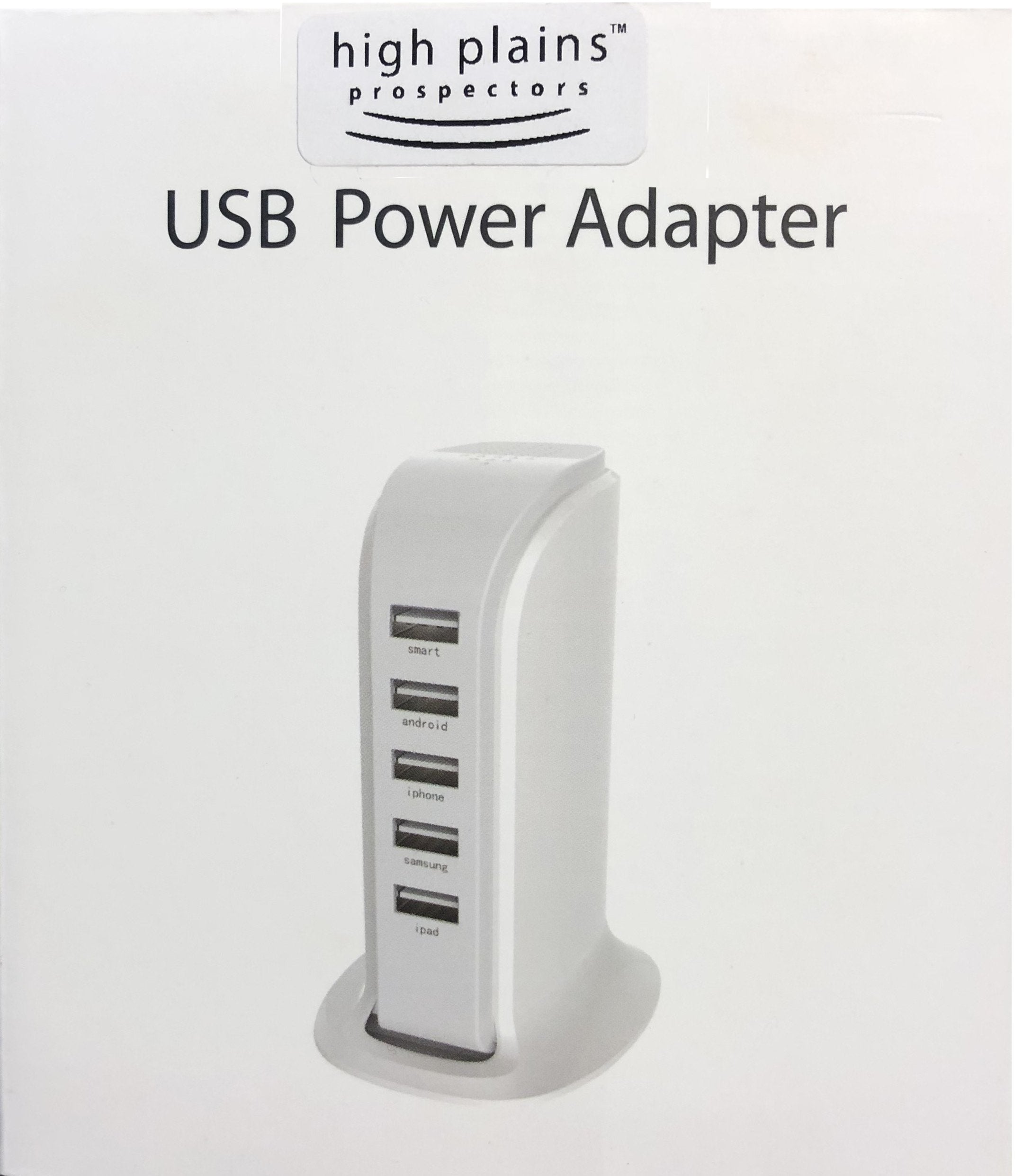 USB Battery and 5-Port USB Charger - 5 Volt, 4 Amp Output