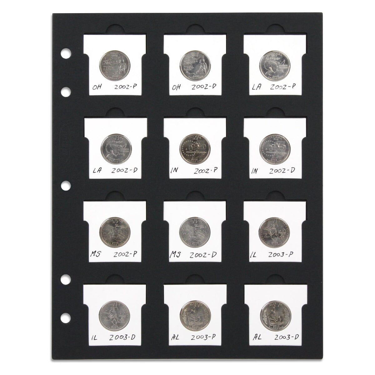 Coin Collectors Slotted Coin-Holder Paper Page – High Plains Prospectors