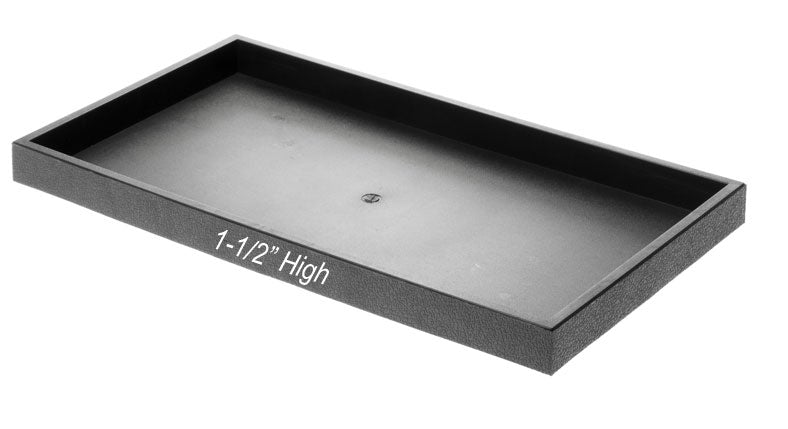14"- 1" High Black Jeweler's ABS Plastic Display Tray