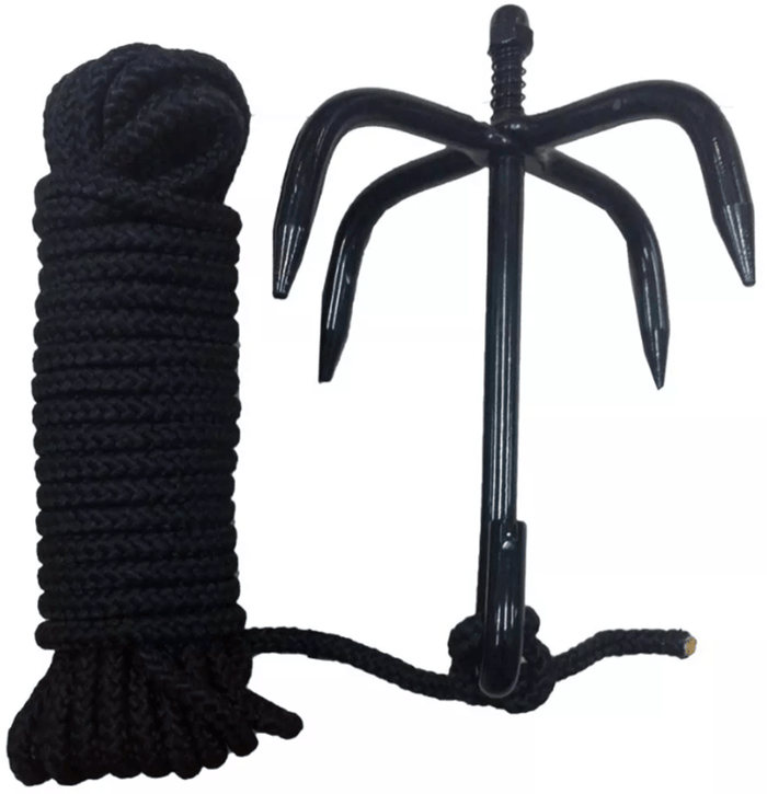 Large Heavy Duty Grappling Hook And 40 Foot Rope – High Plains Prospectors