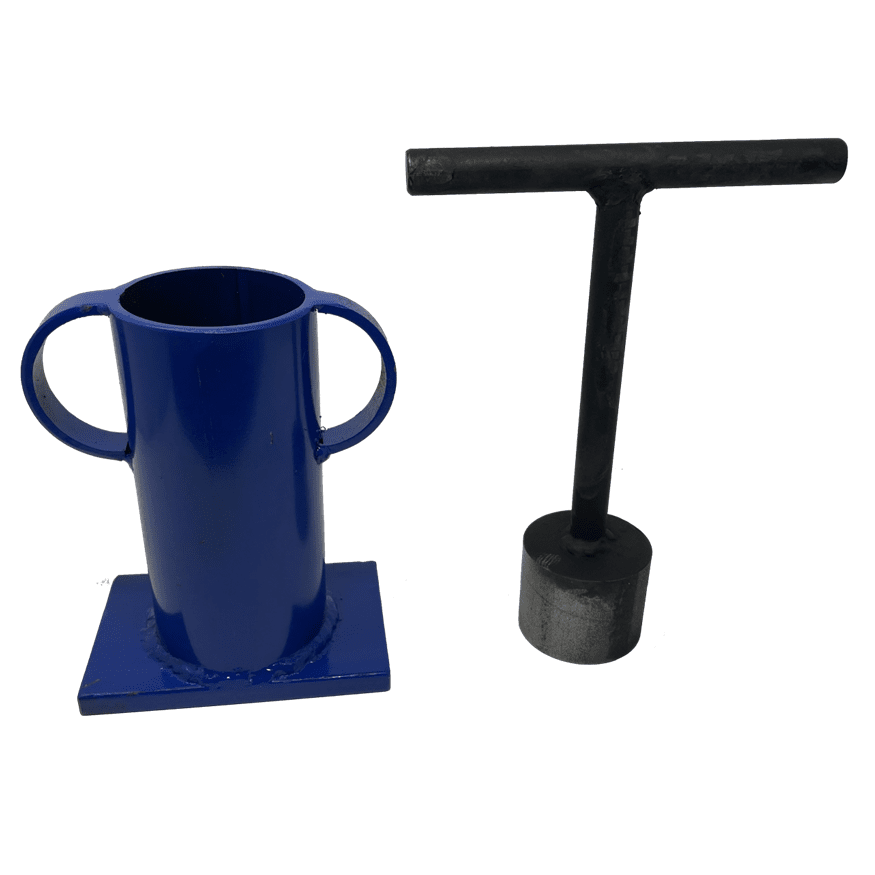 hand operated rock, ore, glass, crusher two piece