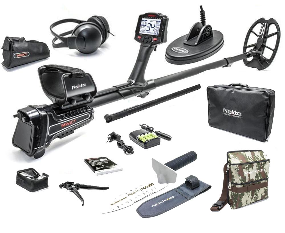 Nokta Makro Impact Pro Metal Detector Package with Nokta Finds Pouch and Digger