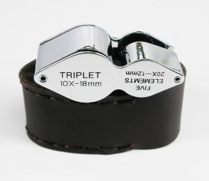 Jobe 10X and 20X Combo Triplet Jeweler's Loupe Gem & Mineral Hunting Supplies Jobe 