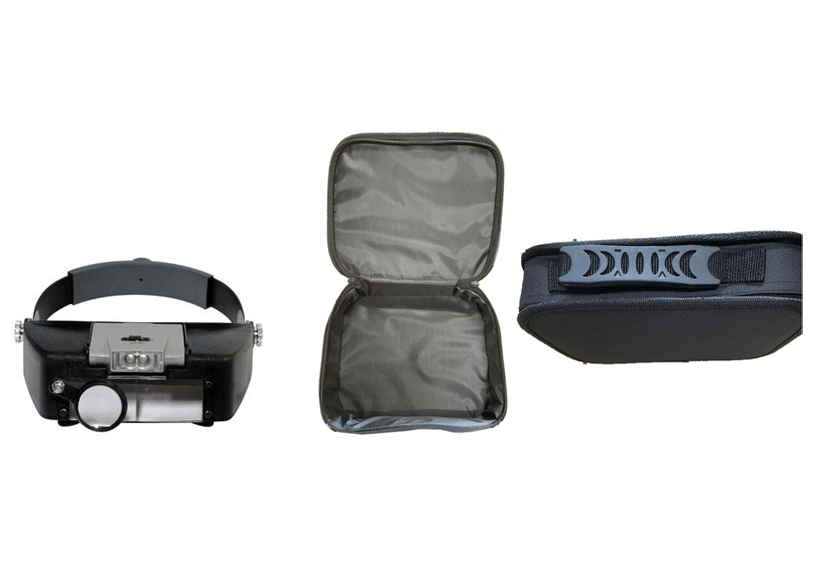 Cap Style LED Lighted Magnifier With Carrying Case
