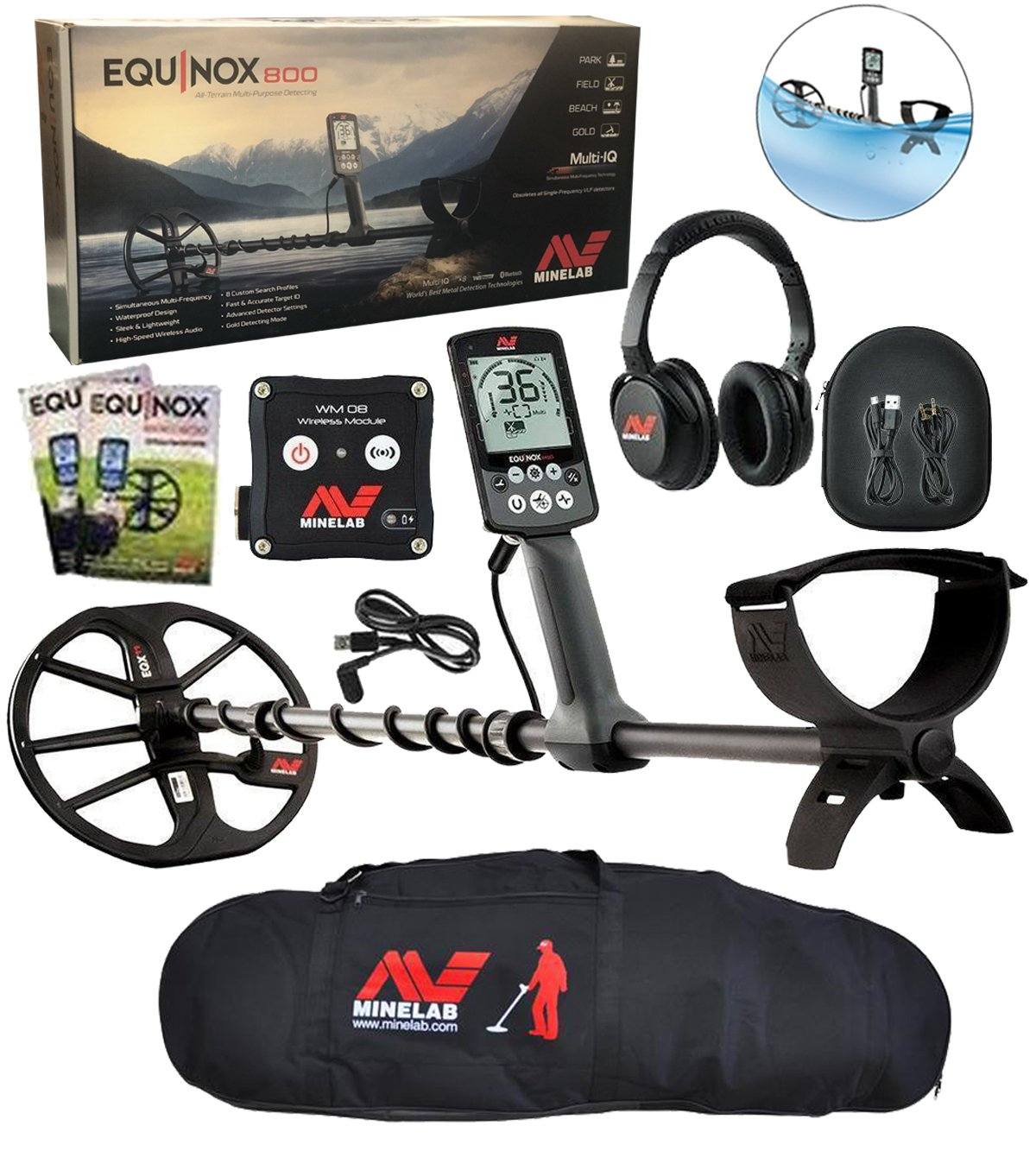 Minelab Equinox 800 Metal Detector Bundle with Minelab Carry Bag – High ...