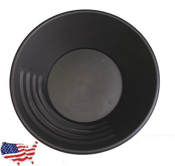14 inch gold pan made in the USA black