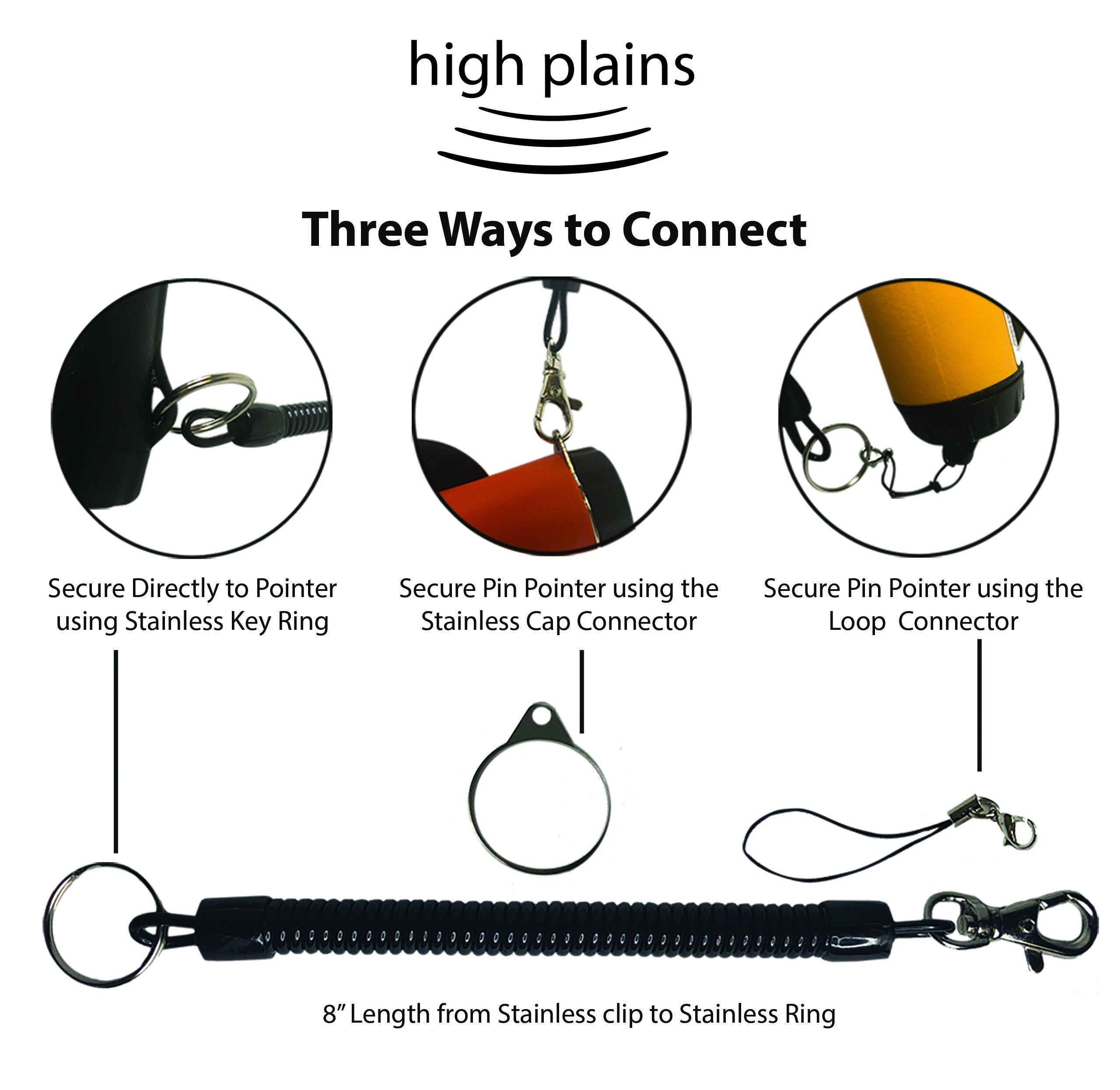 Universal High Plains Pin Pointer Lanyard Kit Accessories High Plains Prospectors 