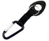 Black Aluminum Carabiner With 6mm Thick Water Bottle Holder Attachment (Strap Length: 2-1/8", Carabiner 2-3/4" x 1/4")